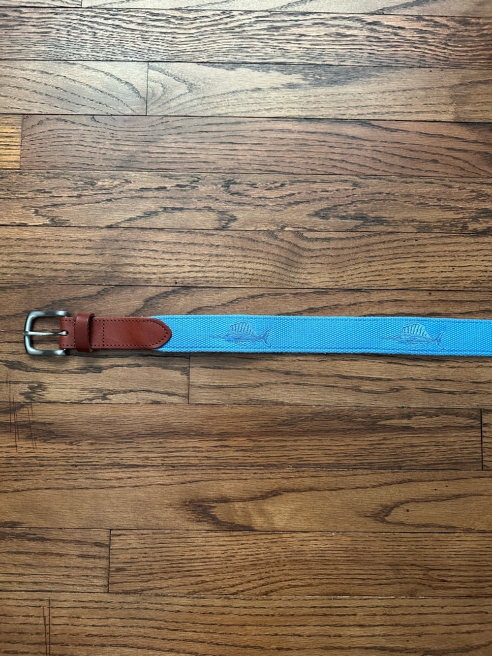 Vineyard Vines Light Blue Sailfish Belt